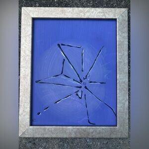 Abstract Original Mixed Media Purple Framed Art